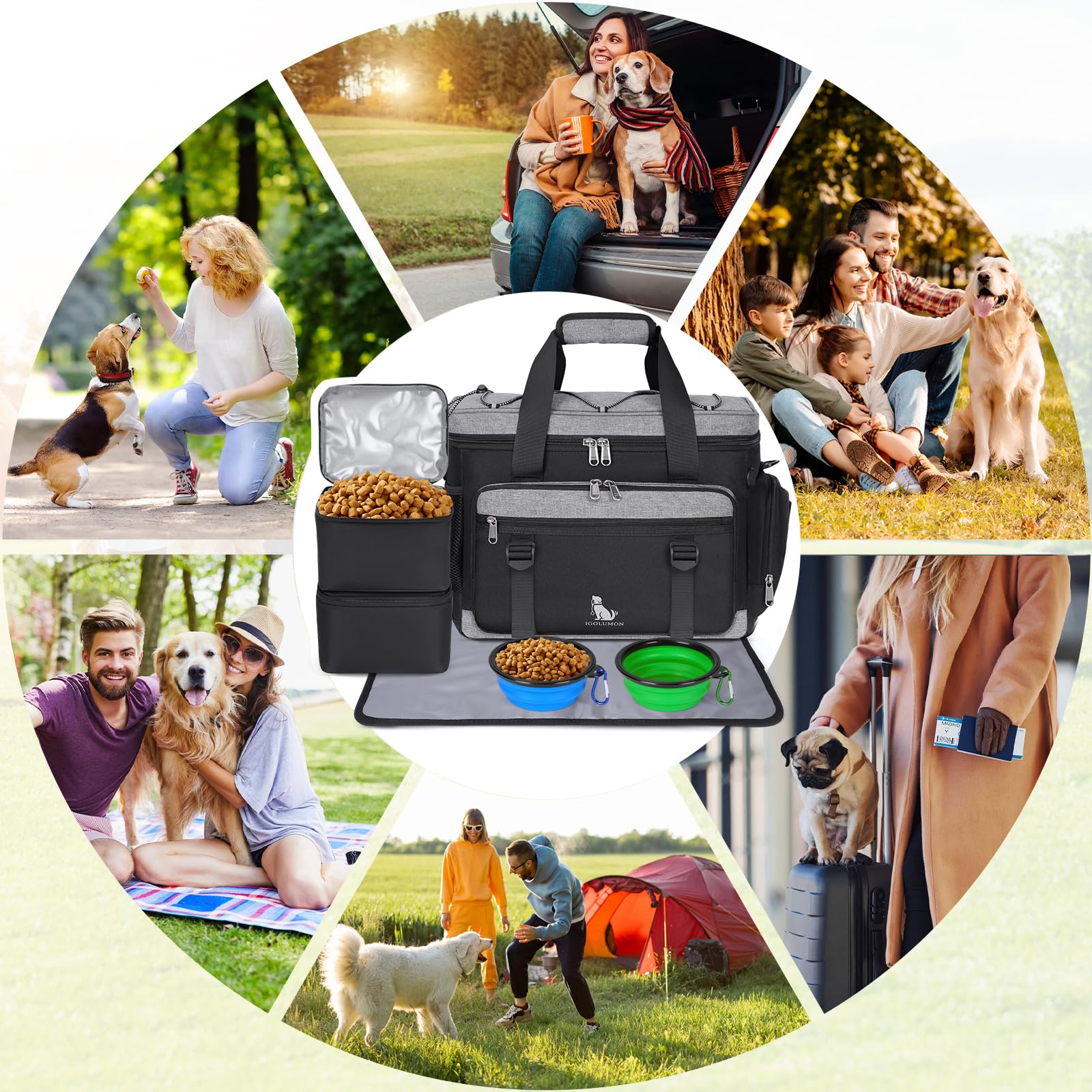 IGOLUMON dog travel bag luggage-compatible carry options simplify airport trips
