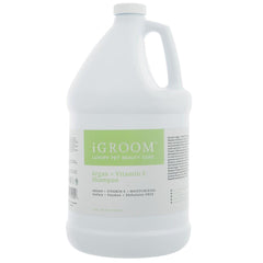 igroom argan+vitamin e dog shampoo gallon bottle pour for luxurious coat conditioning and easy rinse