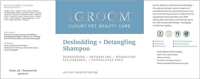 iGroom Luxury pet care packaging—premium presentation signals high-end product.