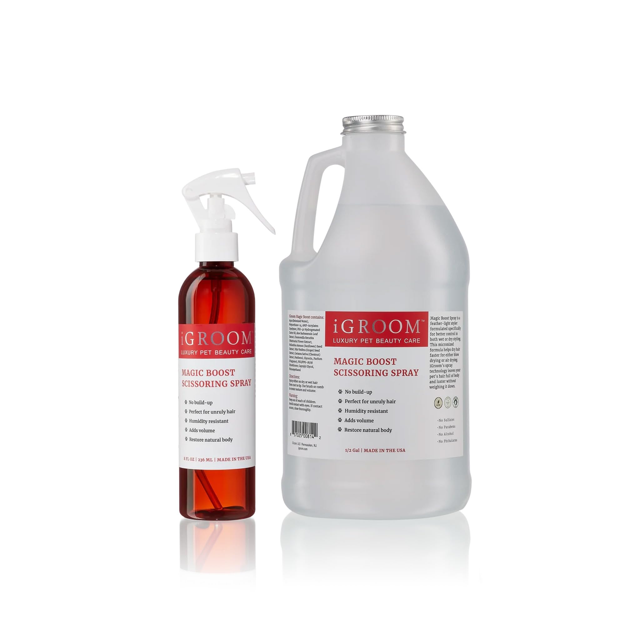 iGroom Magic Boost after-groom look restores natural body and lift.