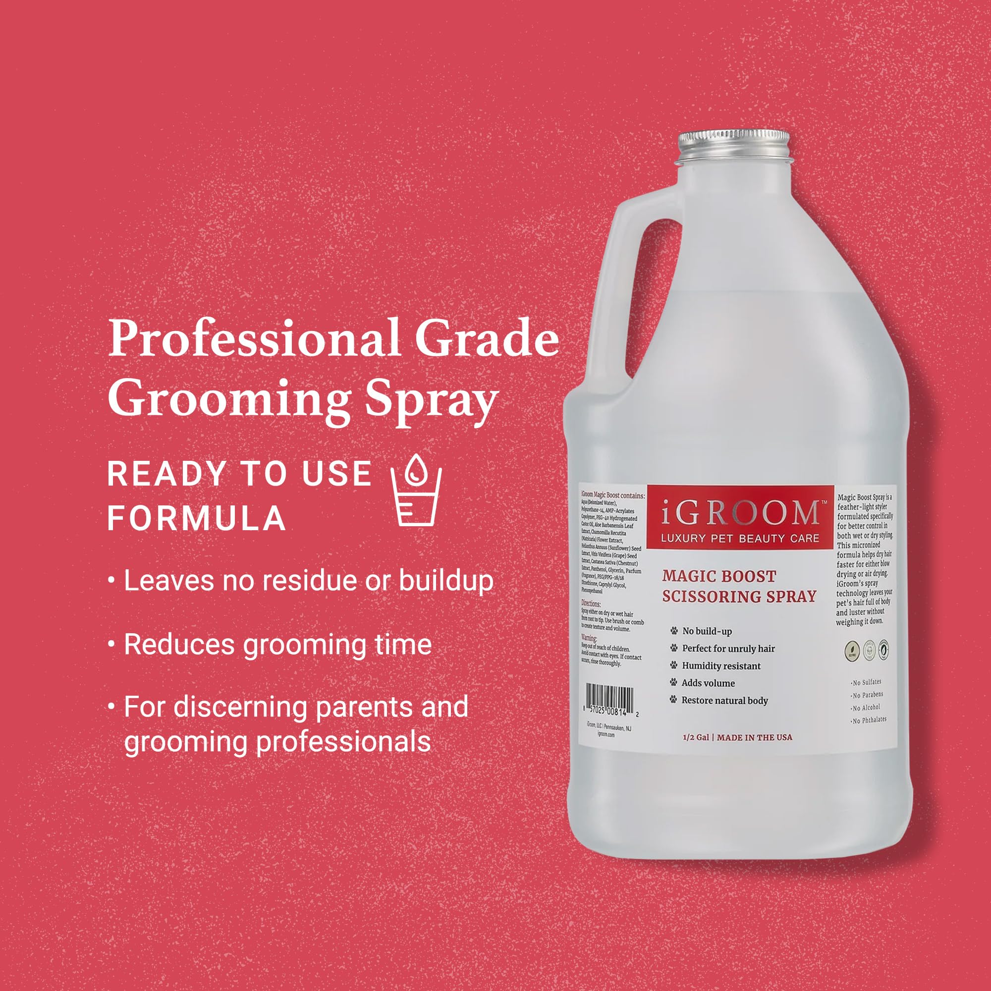 iGroom Magic Boost on a soft drop coat adds texture for better shaping.