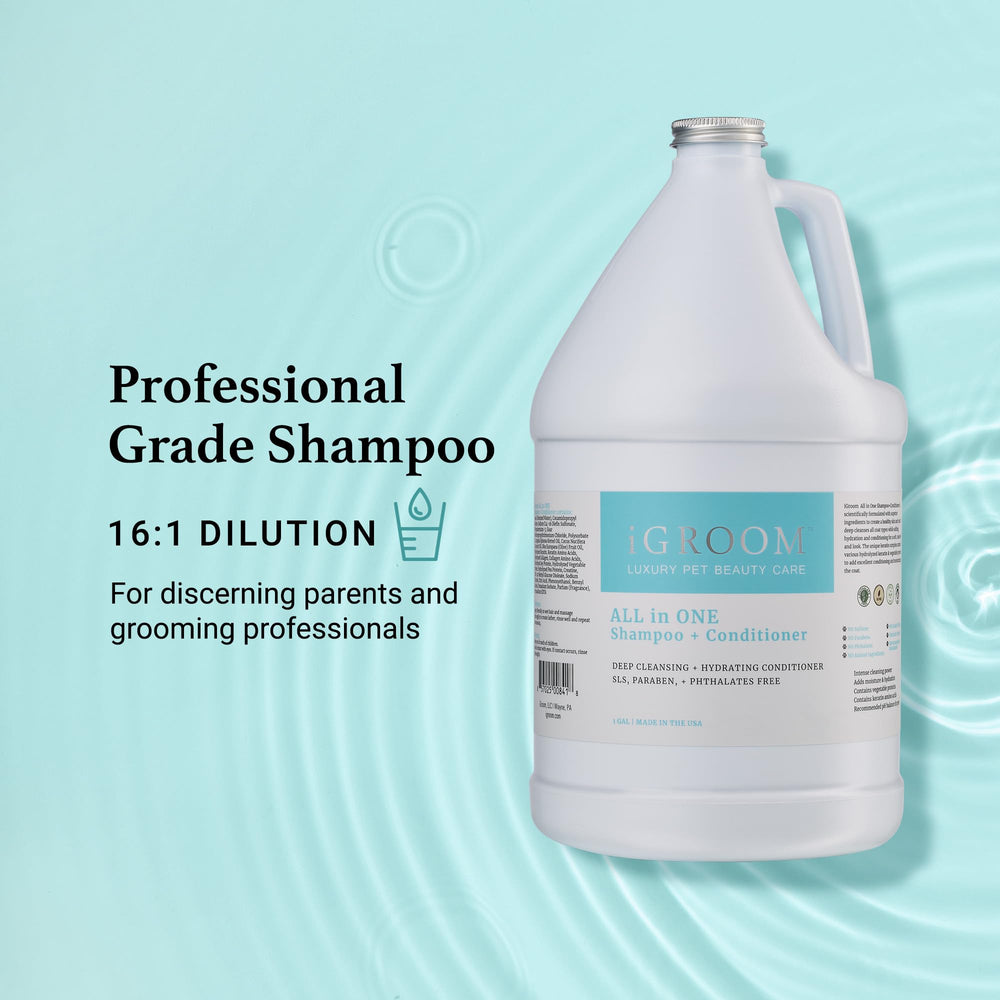 iGroom label shows sunflower, grape seed, chestnut extracts for nourished coat