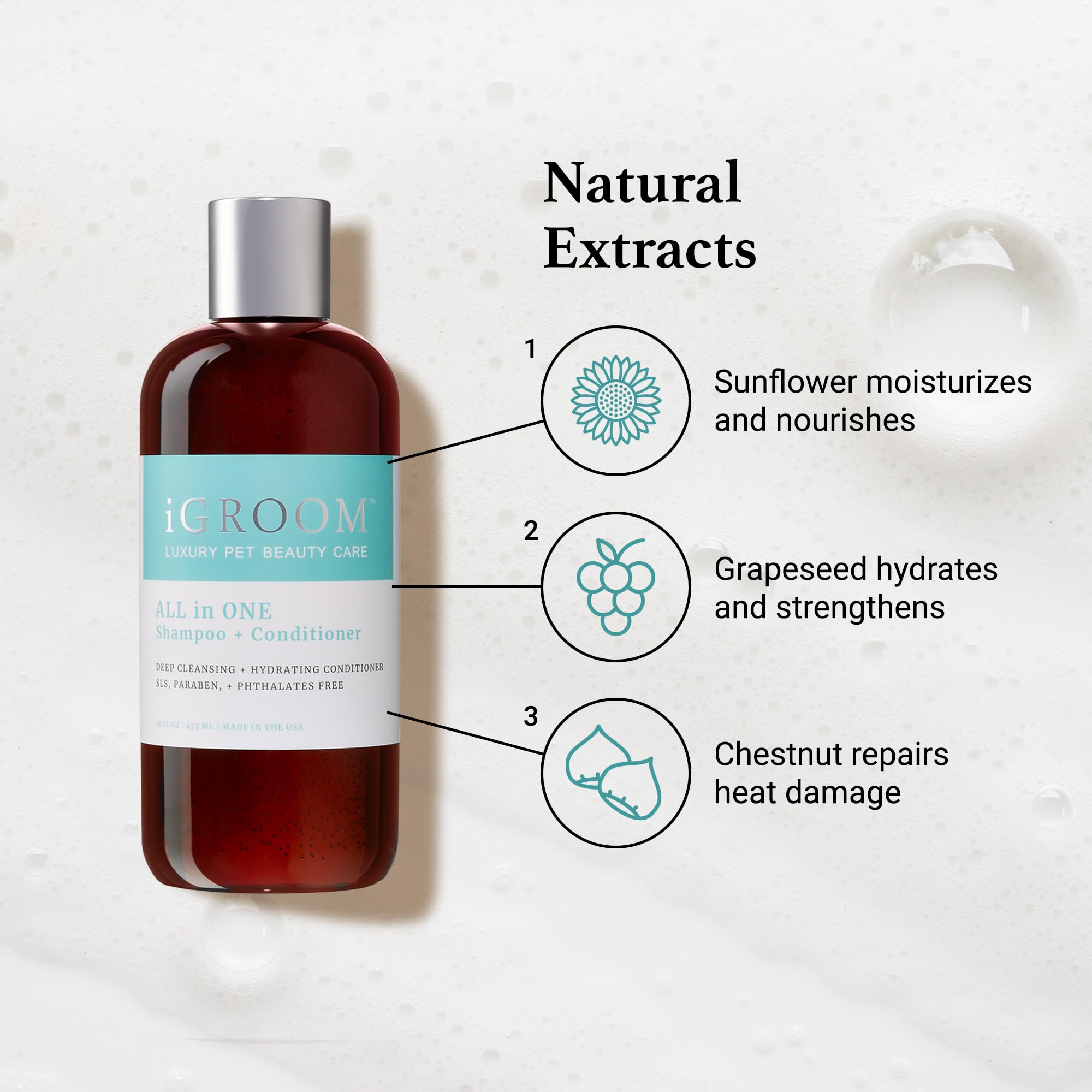 iGroom pH-balanced pet care on bottle