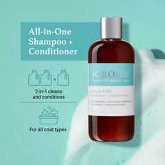 iGroom all-in-one bottle pour emphasizes quick rinses