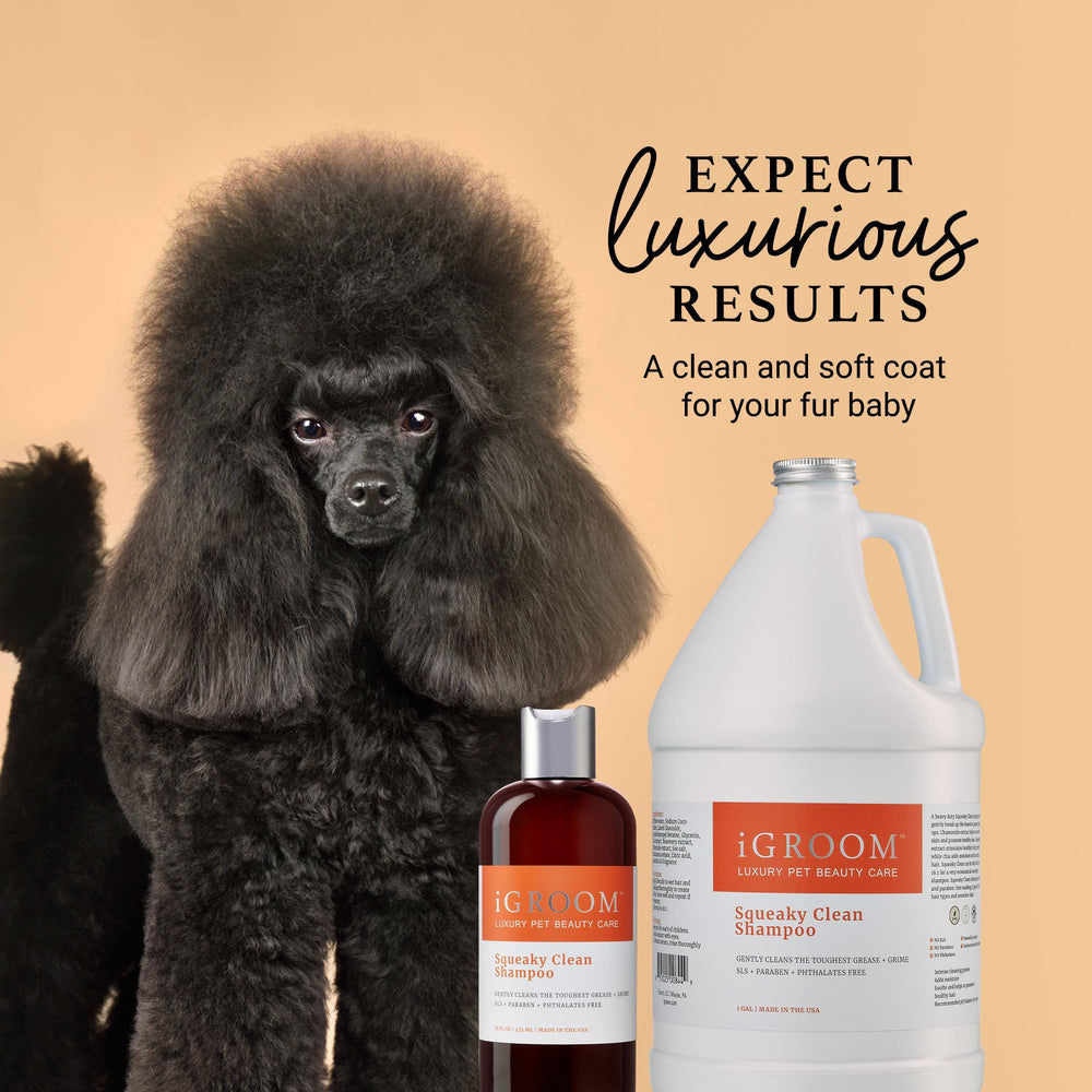 iGroom Squeaky Clean Dog Shampoo chamomile ingredient soothes skin benefits