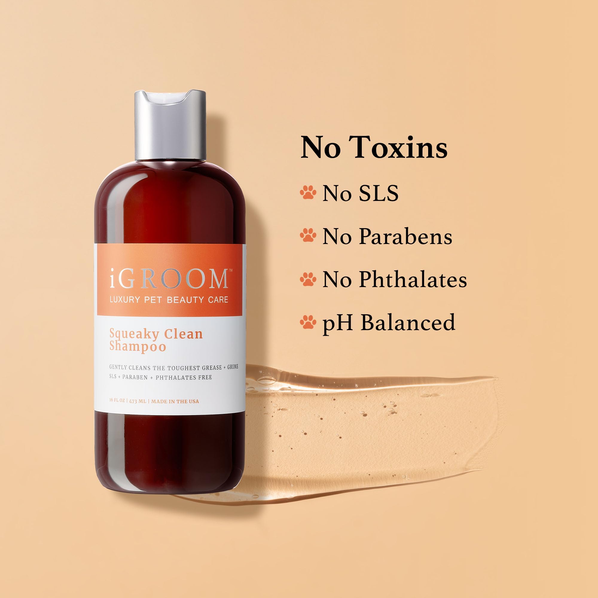 iGroom Squeaky Clean Dog Shampoo USA-made formula for professional grooming