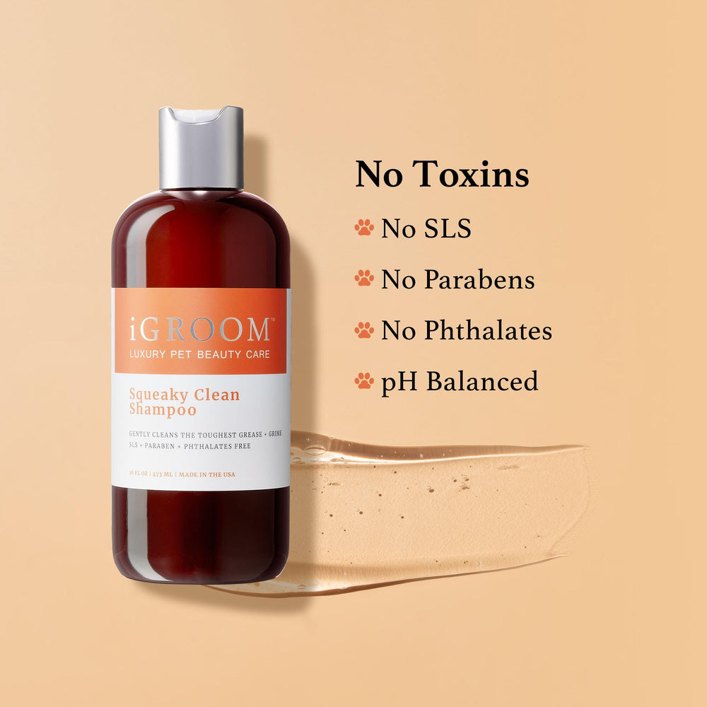 iGroom Squeaky Clean Dog Shampoo USA-made formula for professional grooming