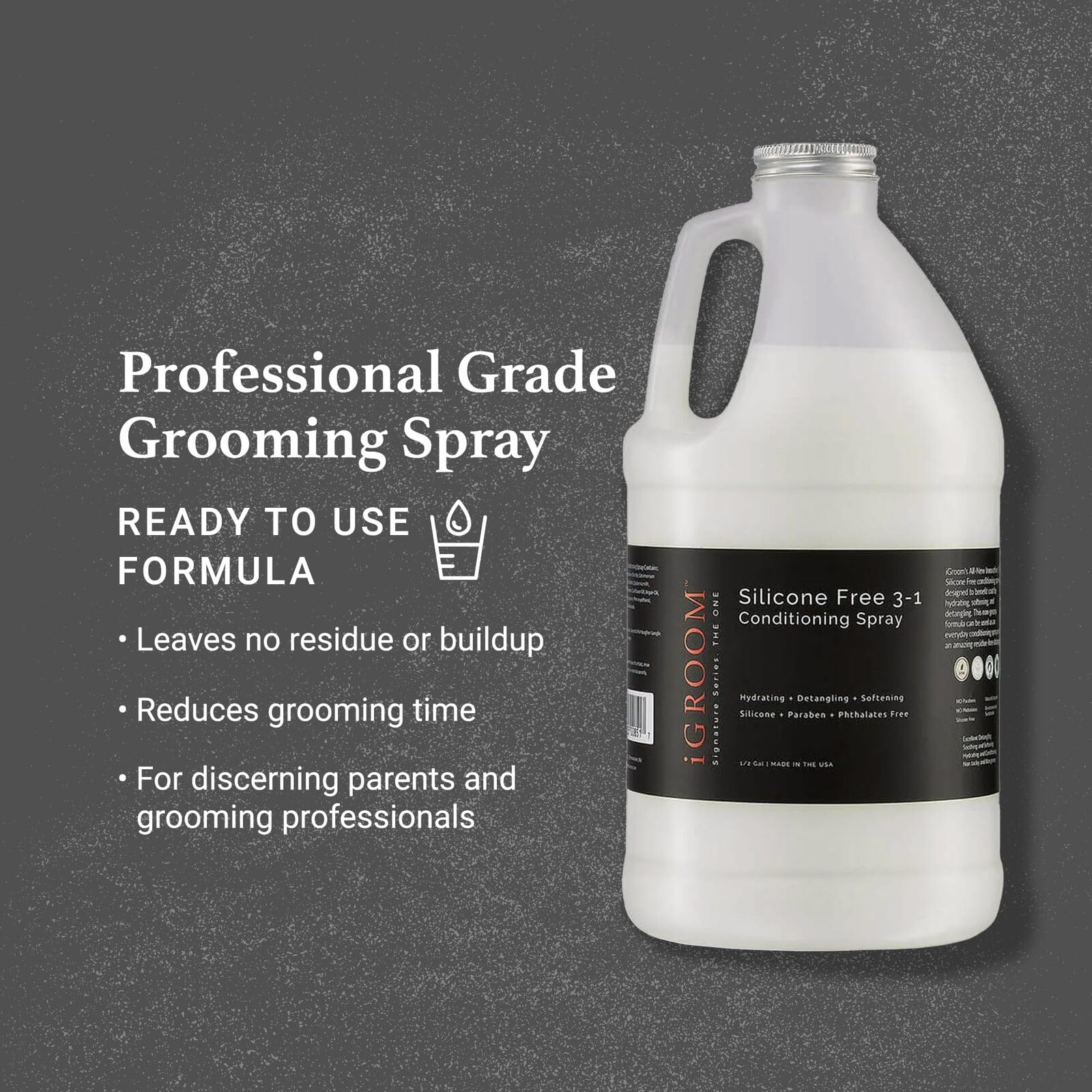 iGroom sunflower-seed extract coat care highlights natural nourishment during grooming.