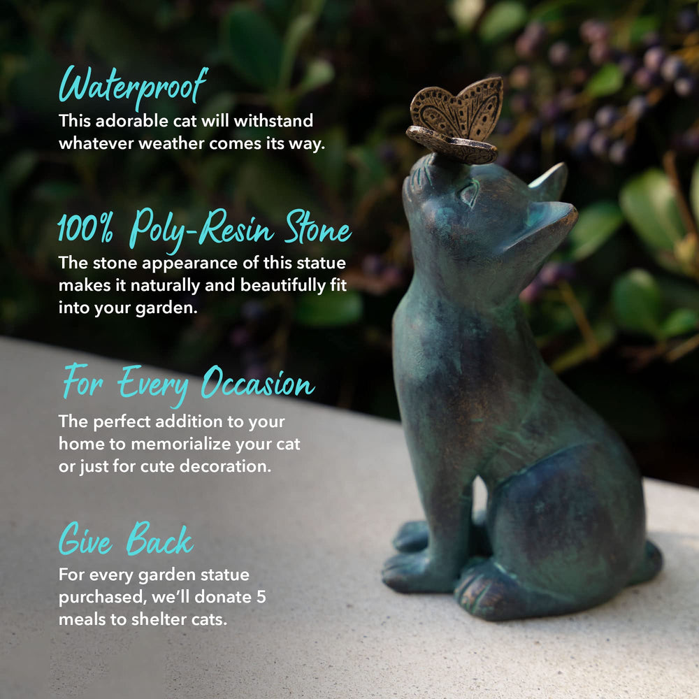 iHeartCats Cat Memorial Figurine creates a peaceful focal point in yards, honoring a beloved companion.