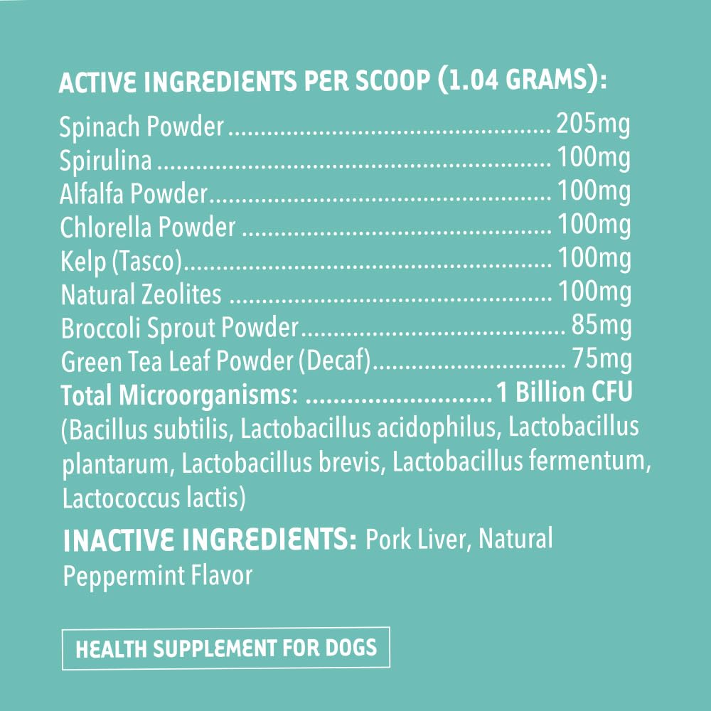 iHeartDogs Clean Teeth powder with zeolites for gentle plaque scrubbing