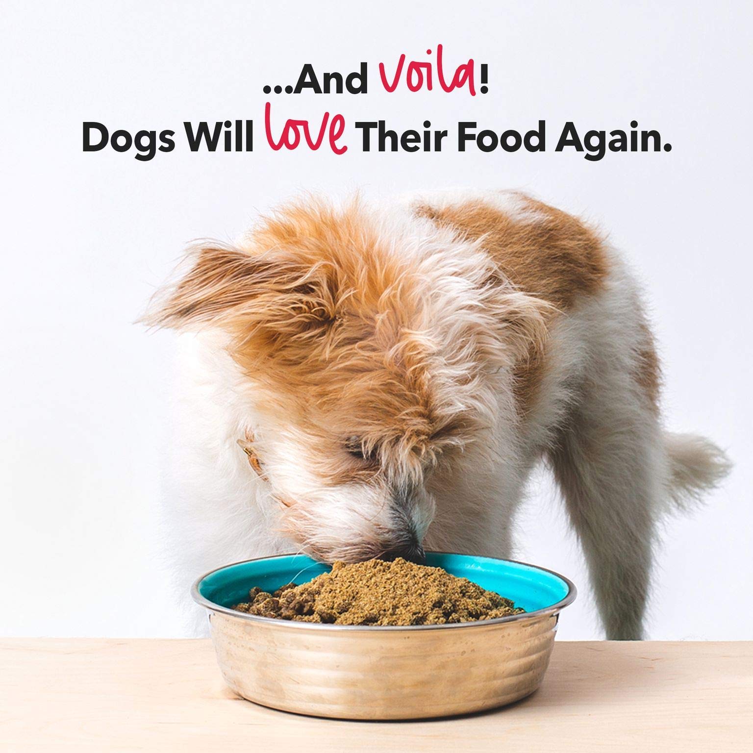 iHeartDogs gluten-free-grain-free-topper packaging highlights safety and quality.