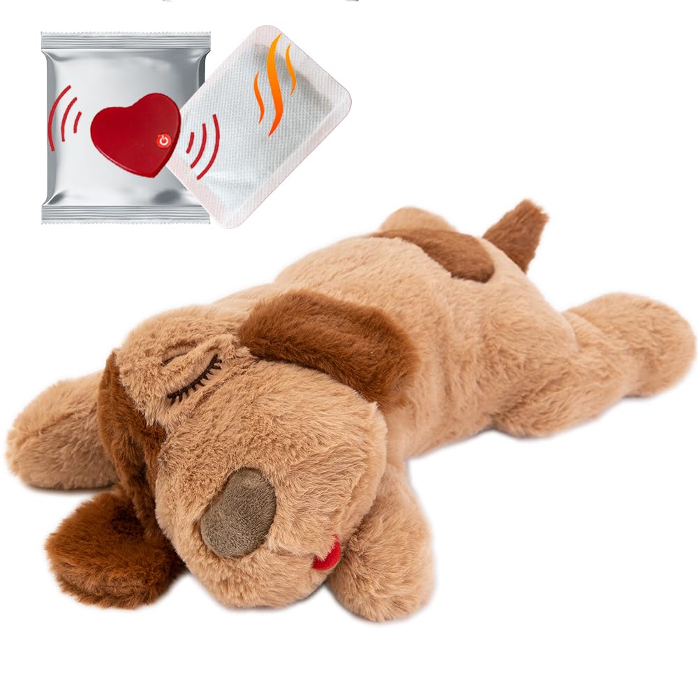iHeartDogs Heartbeat Puppy Toy cover offers comforting cuddling for crate training