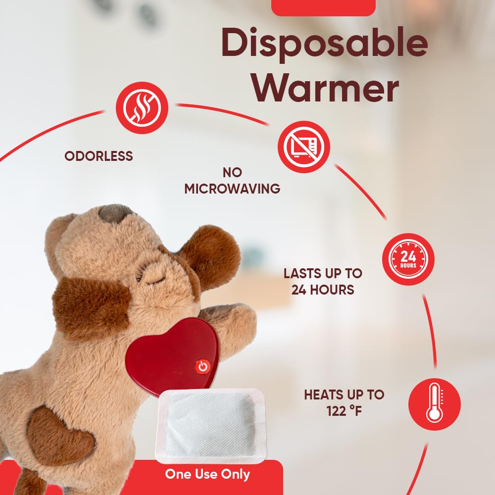 iHeartDogs Heartbeat Puppy Toy soft plush delivers cozy, machine-washable durability for daily play