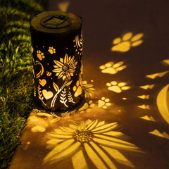 iHeartDogs sunflowers paws lantern brightens garden with memorial glow for pet loss rituals