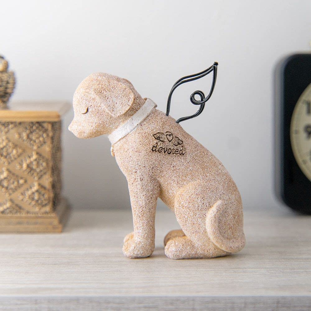 iHeartDogs dog memorial angel figurine mantel display demonstrates a serene centerpiece for remembrance.