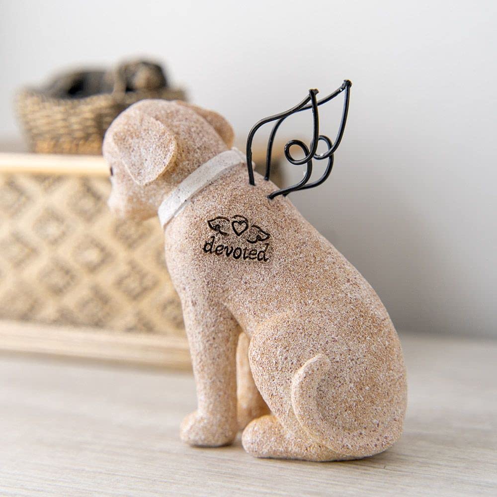 iHeartDogs dog memorial angel figurine texture closeup reveals a soft finish suitable for respectful memory.