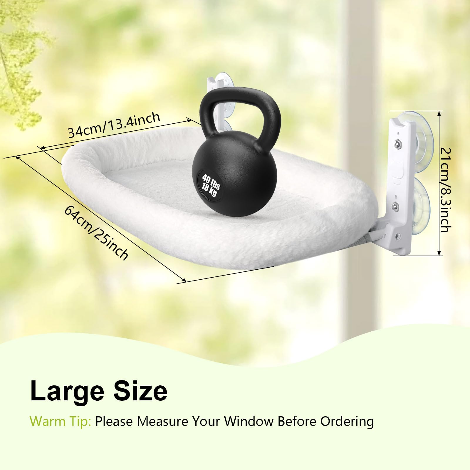 IHMIHM cat window perch installation shows stable suction cup setup