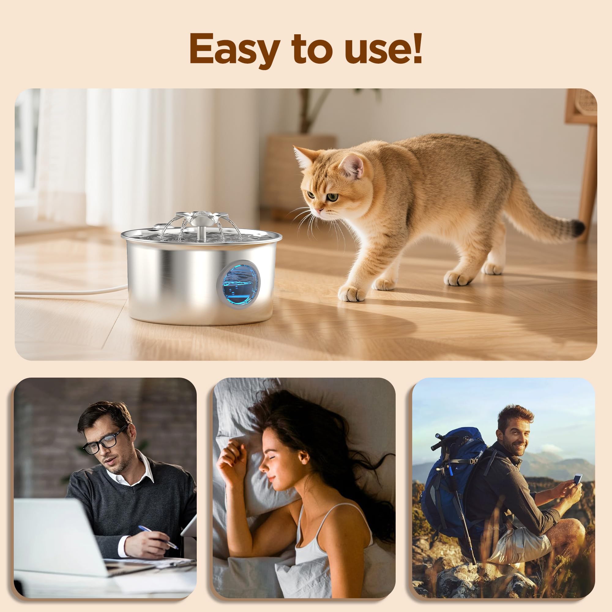 IHOUONE easy-disassembly design enables quick cleaning without tools