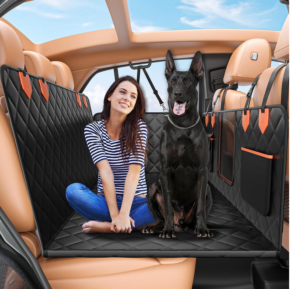 IJVAE dog seat cover back-seat extender demonstrates 500-lb stability for large dogs