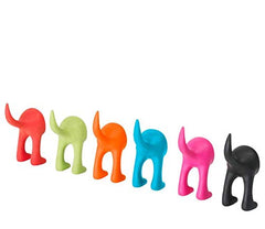 IKEA BÄSTIS mounted hook by entryway keeps collars and leashes within easy reach.