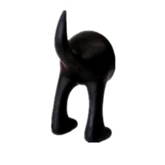 IKEA BÄSTIS hook front view in black, ideal for organizing pet leashes.