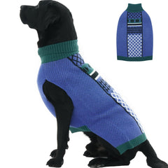 IKIPUKO 3XL dog sweater front view demonstrates warm coverage for large dogs during chilly walks