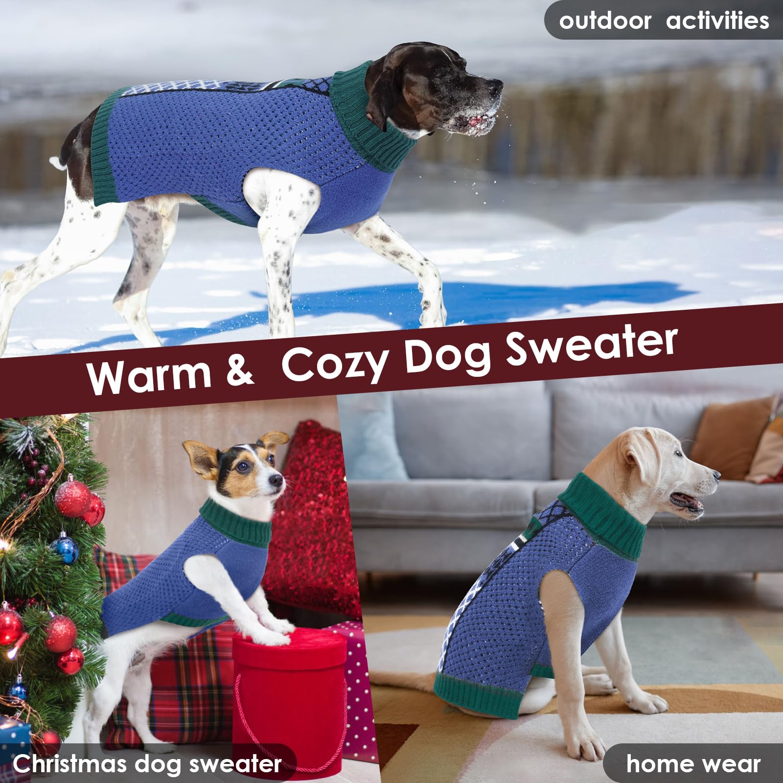 IKIPUKO 3XL dog sweater knit fabric closeup shows soft stretchy comfort