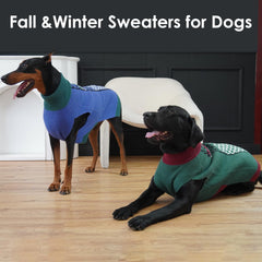 IKIPUKO 3XL dog sweater turtleneck closeup highlights extra warmth around the neck