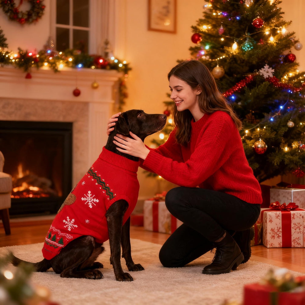 IKIPUKO Christmas dog sweater size-2xl-breed-fit fits large, muscular dogs