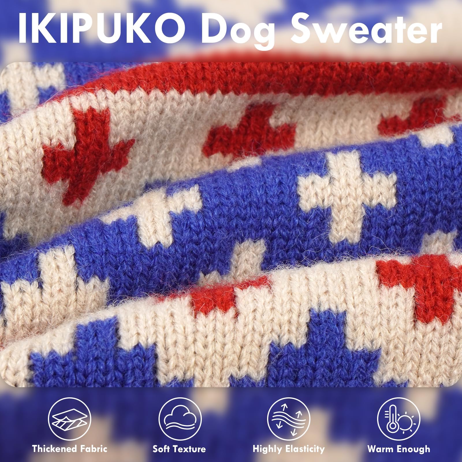 IKIPUKO Large Dog Sweater apricot outdoor-walk image demonstrates wind protection