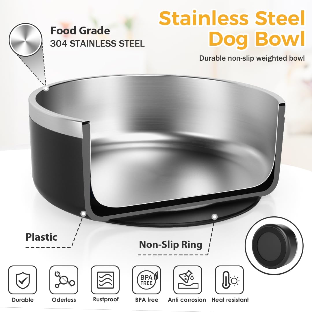 ikitchen abs exterior durable dog bowl resists wear for daily use