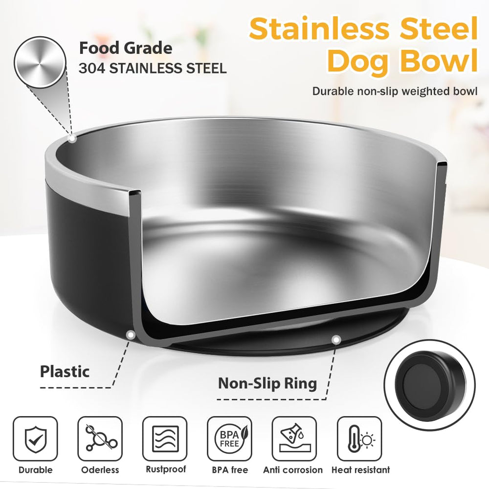 ikitchen abs exterior durable dog bowl resists wear for daily use