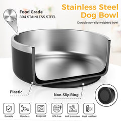 ikitchen abs exterior durable dog bowl resists wear for daily use