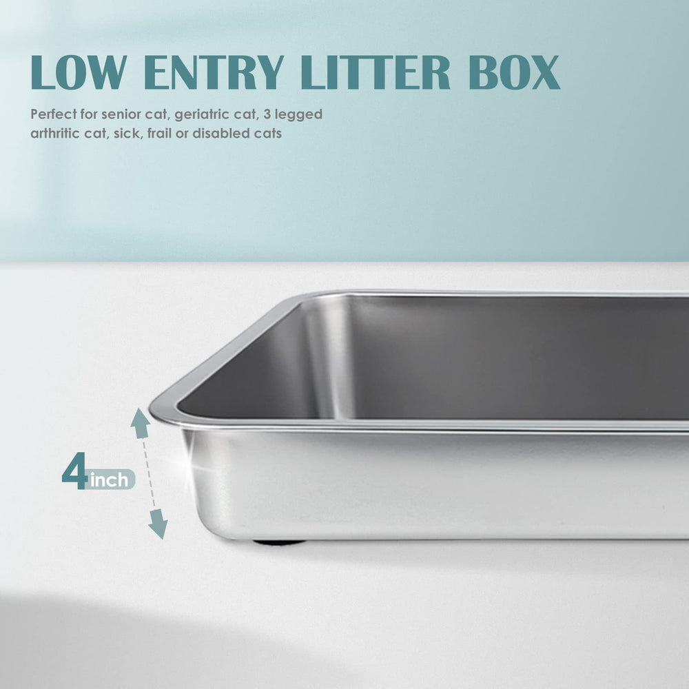 ikitchen stainless steel litter box odor-free design helps keep living areas fresh