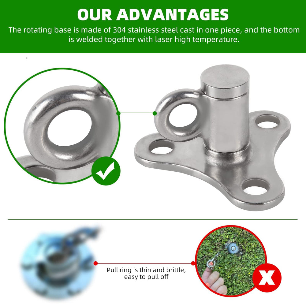 iklekione heavy-duty ground anchor with screw-in base ensures secure installation.