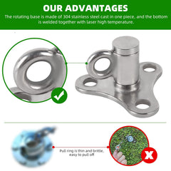 iklekione heavy-duty ground anchor with screw-in base ensures secure installation.
