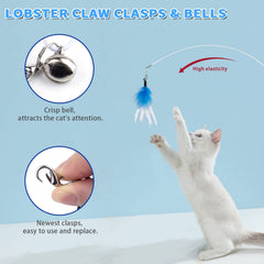 iKOIHO Dragonfly tassel in blue adds fluttering motion for chasing fun.