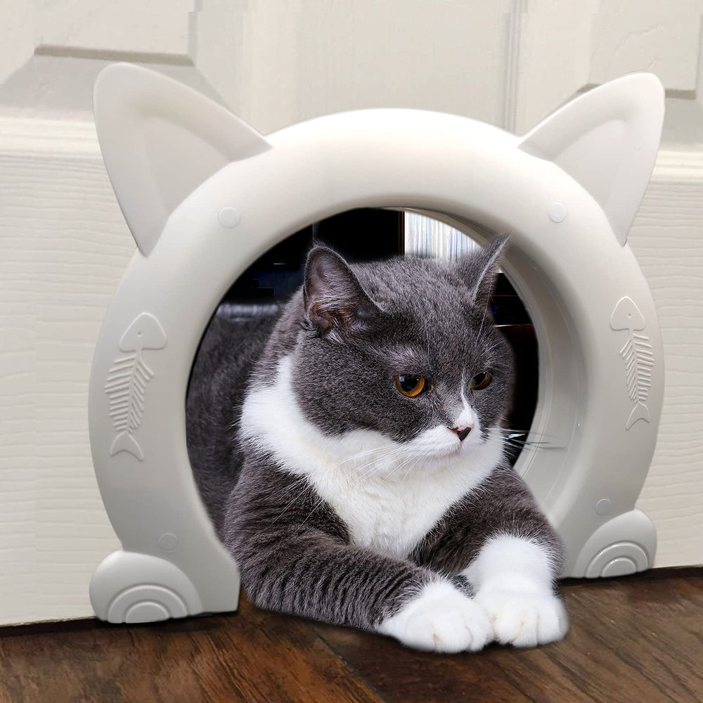IKUSO cat door barrier-free design enables easy in-out for cats