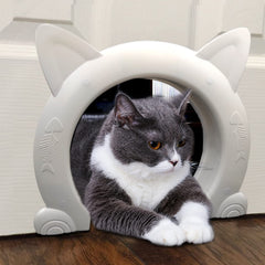 IKUSO cat door barrier-free design enables easy in-out for cats