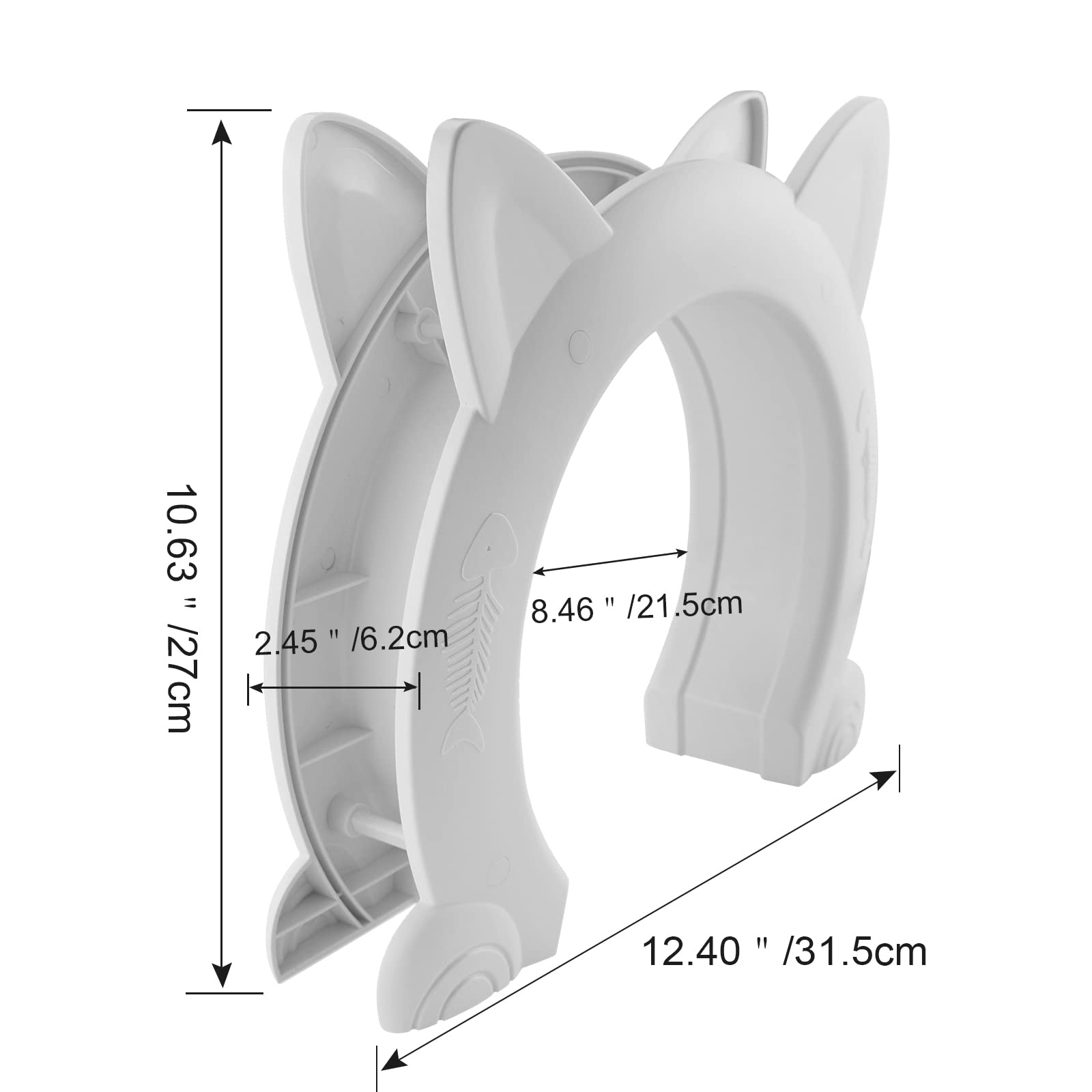 IKUSO cat door edge-safety frame with burr-free surface protects paws