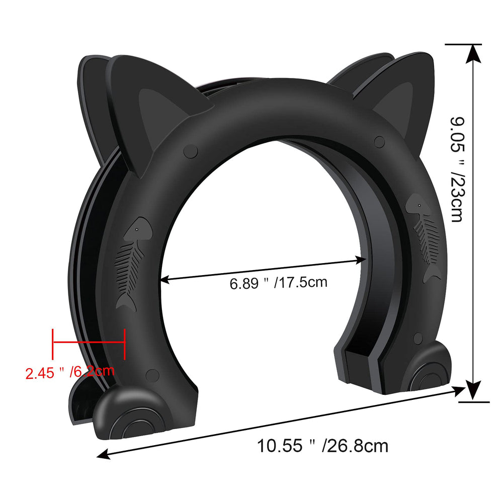 ikuso Cat Door edge-smooth-paws detail highlights burr-free protection for paws.