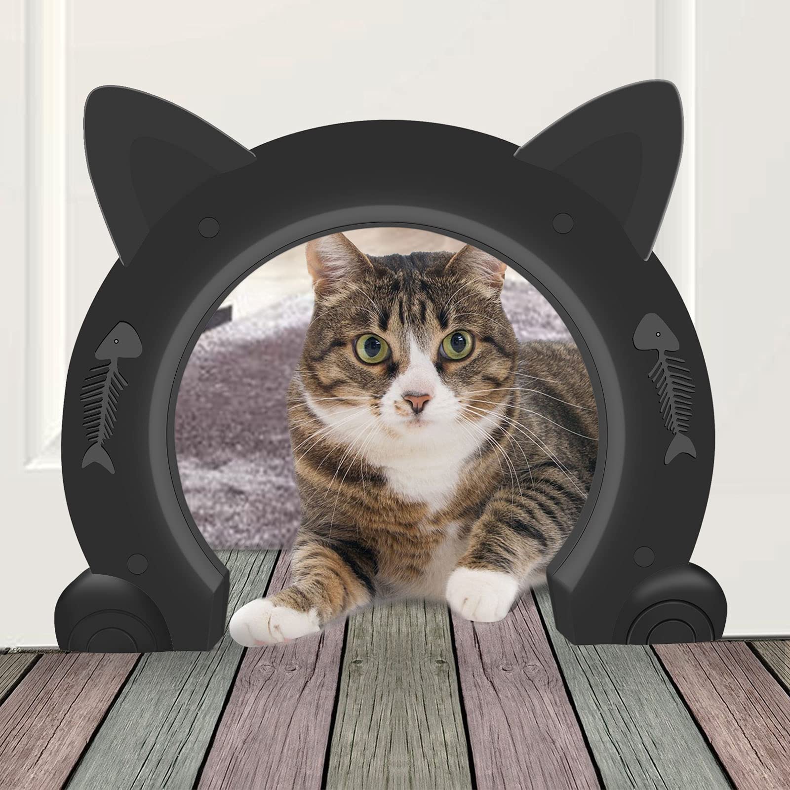 ikuso Cat Door paintable design blends with home décor.
