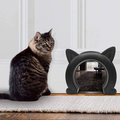 ikuso Cat Door screw-installation ensures secure, noise-free mounting on a door.