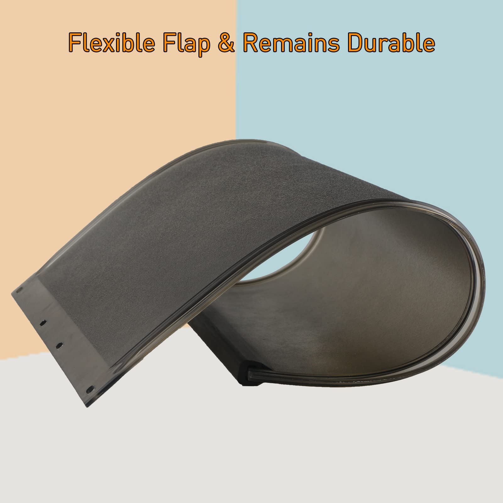 ikuso dog door flap closeup material highlights durable weatherproof construction