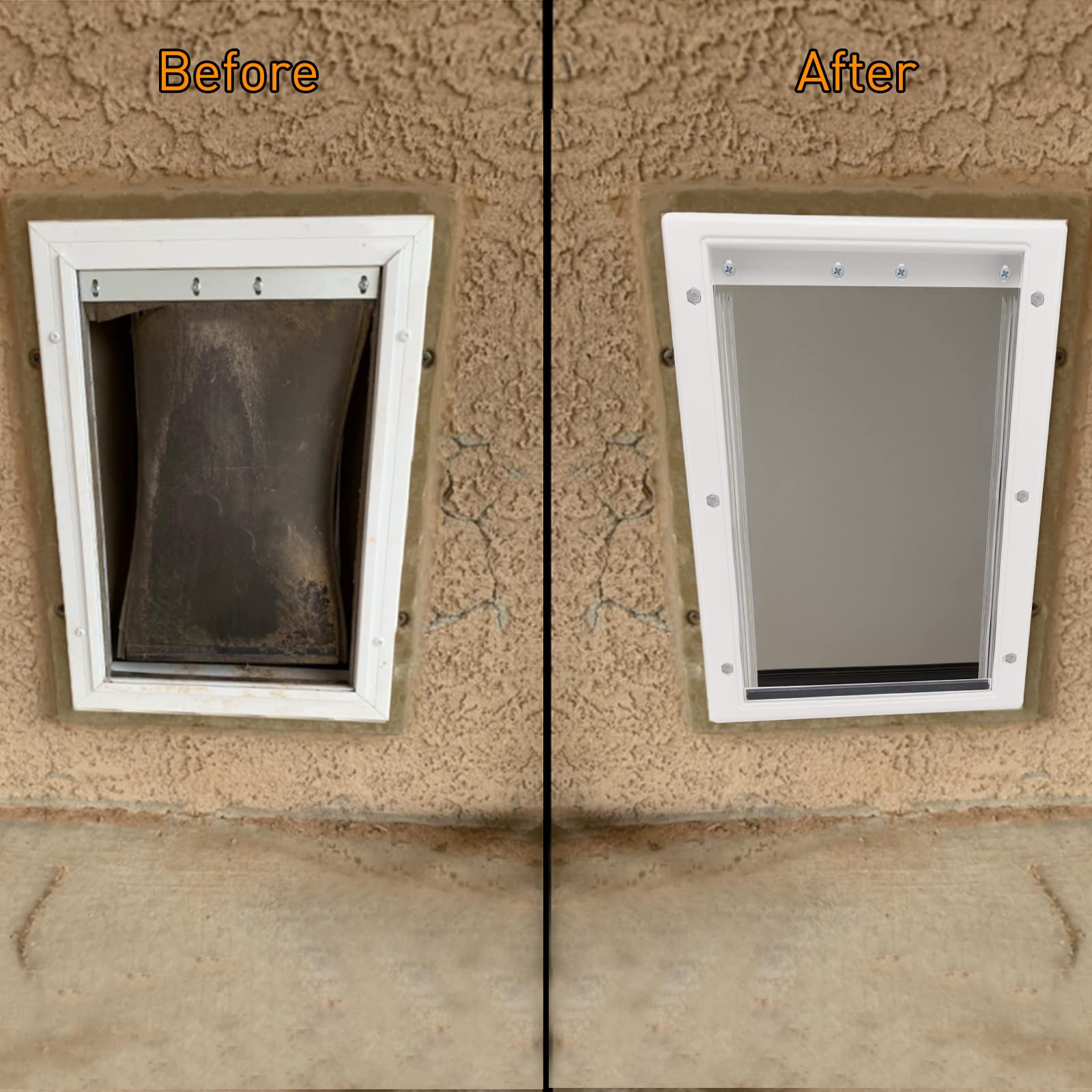 ikuso dog door flap magnetic bottom provides tighter weather seal against drafts