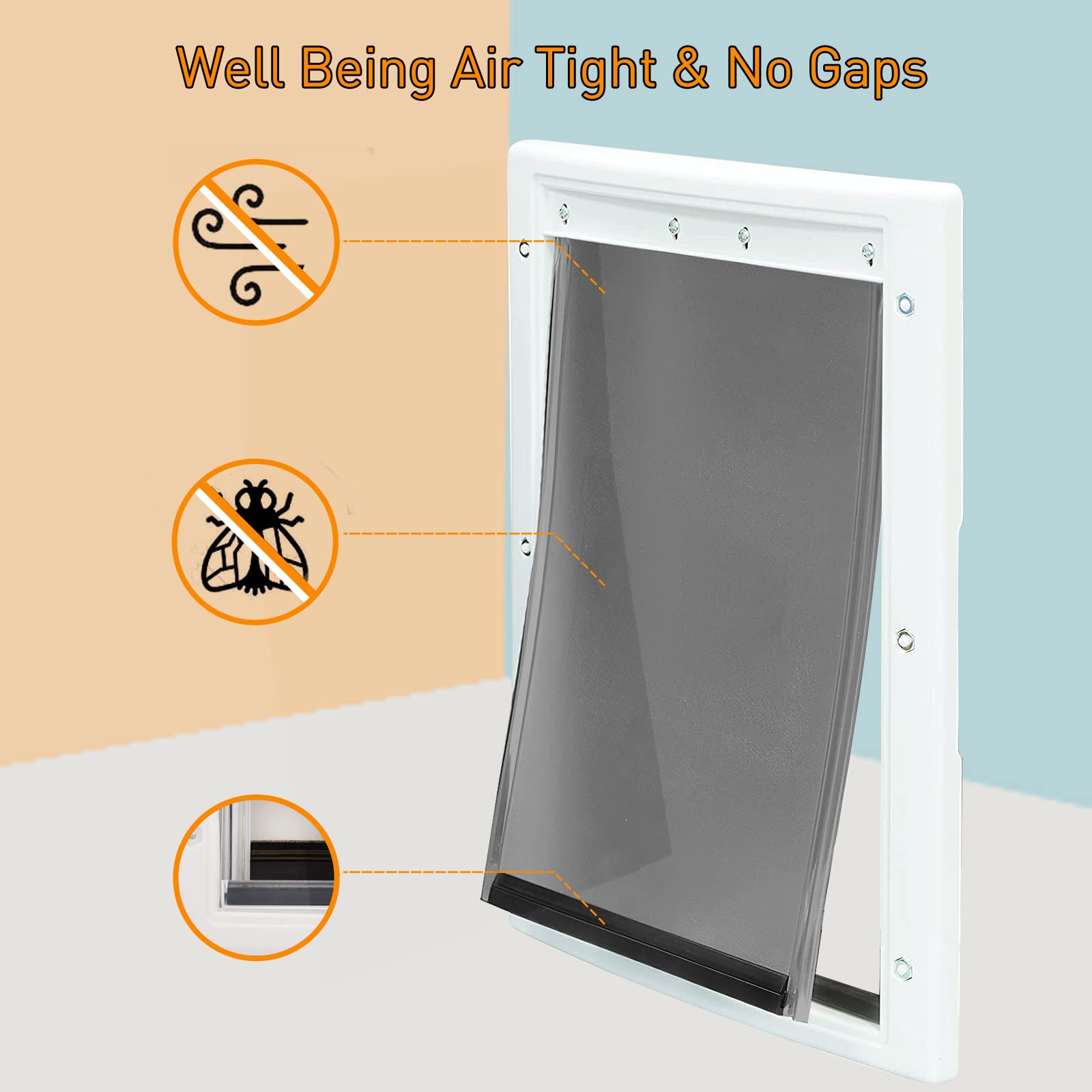 ikuso dog door flap med compatibility with PAC11-11038 enables easy mid-size door updates