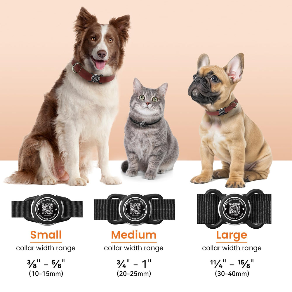 ILFINDYOU AirTag collar holder front-cover close-up with sturdy waterproof protection