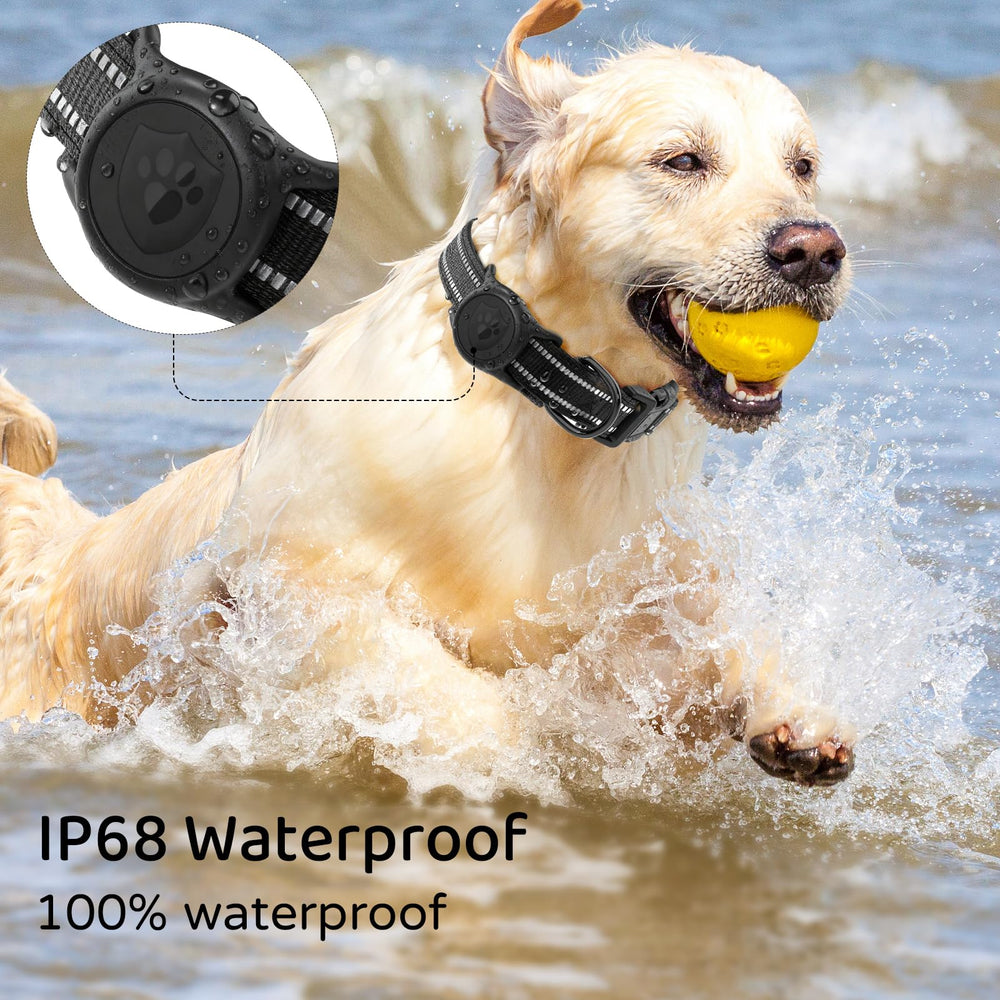 ILFINDYOU Airtag Dog Collar side view emphasizes soft neck area for comfort