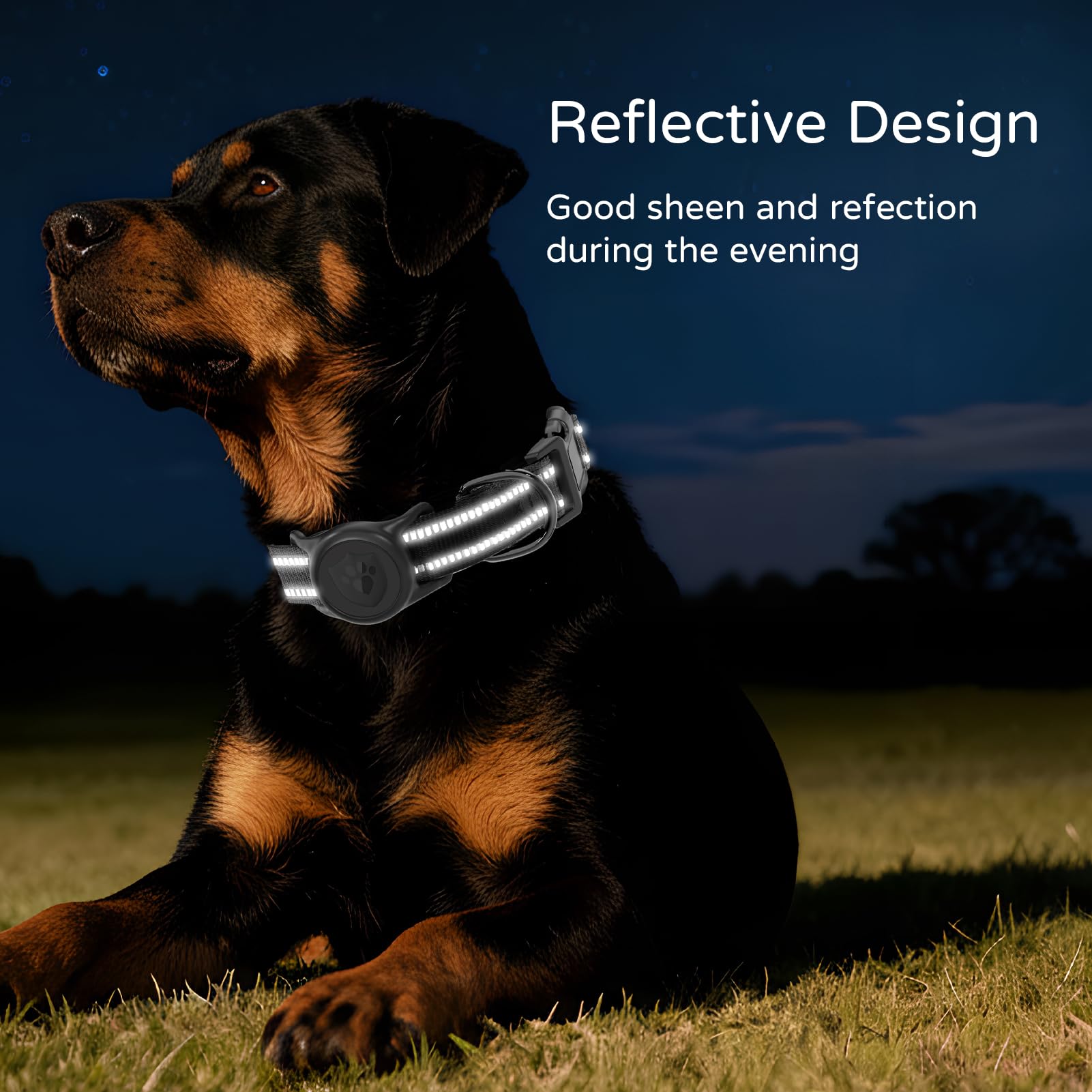 ILFINDYOU Airtag Dog Collar fits small to large dogs across three sizes