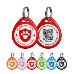 ilFindYou dog tag with QR code on collar for quick profile access